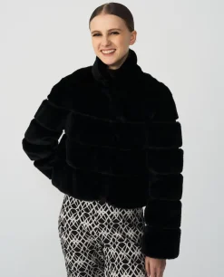 Abrigo Pelo Corto Pelo Negro