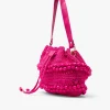 Bandolera Bolas Rafia Fucsia