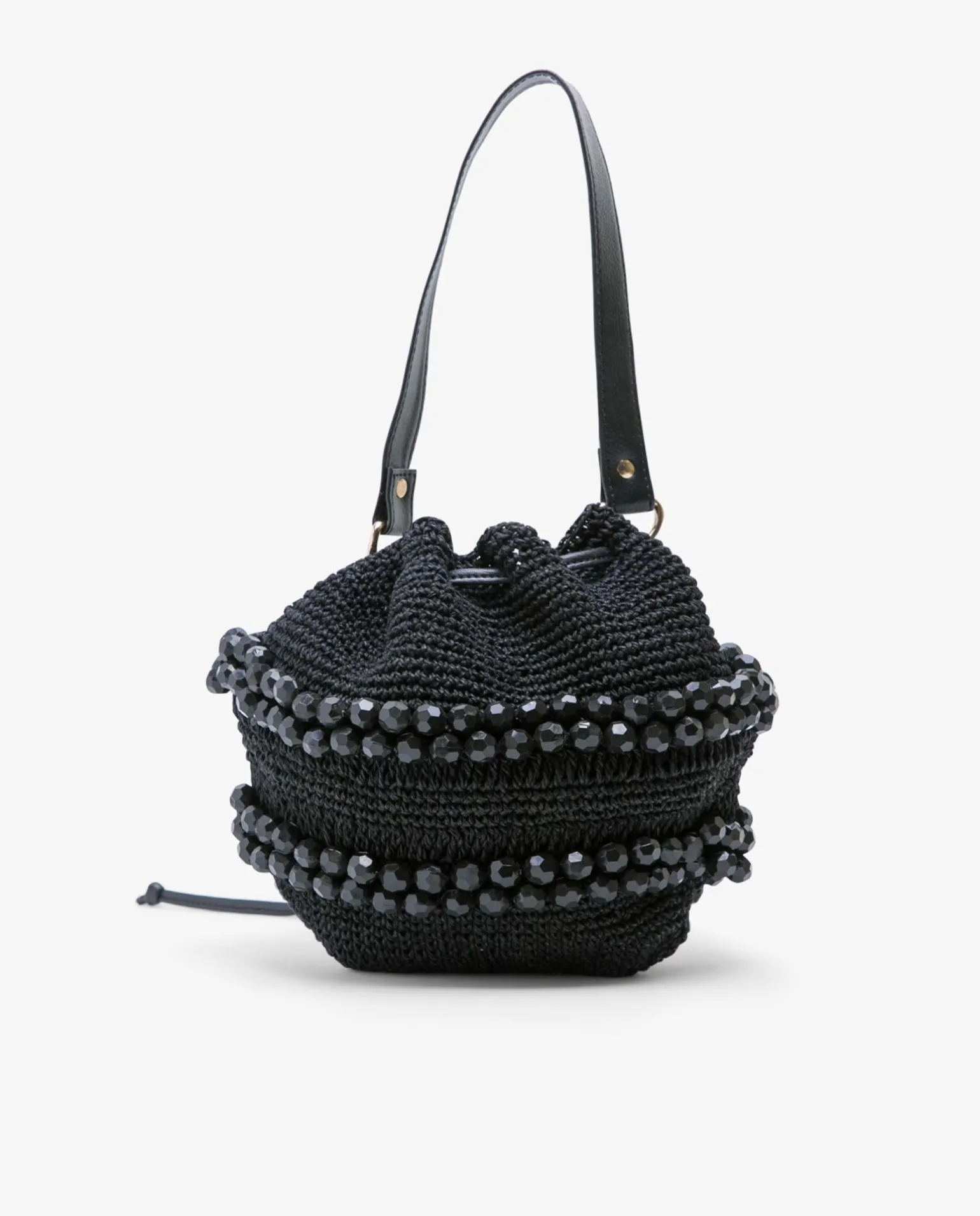 Bandolera Bolas Rafia Negro