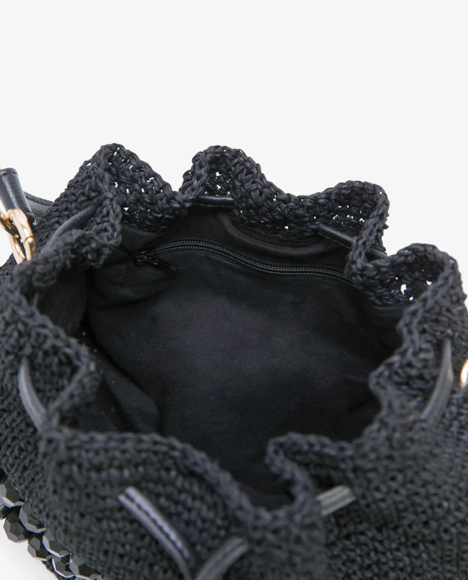 Bandolera Bolas Rafia Negro