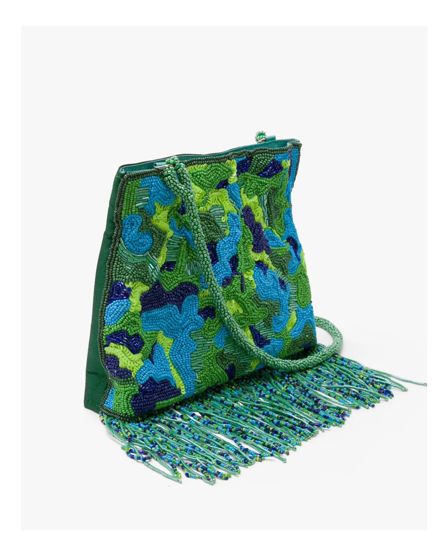 Bandolera Cuentas Leopardo Verde