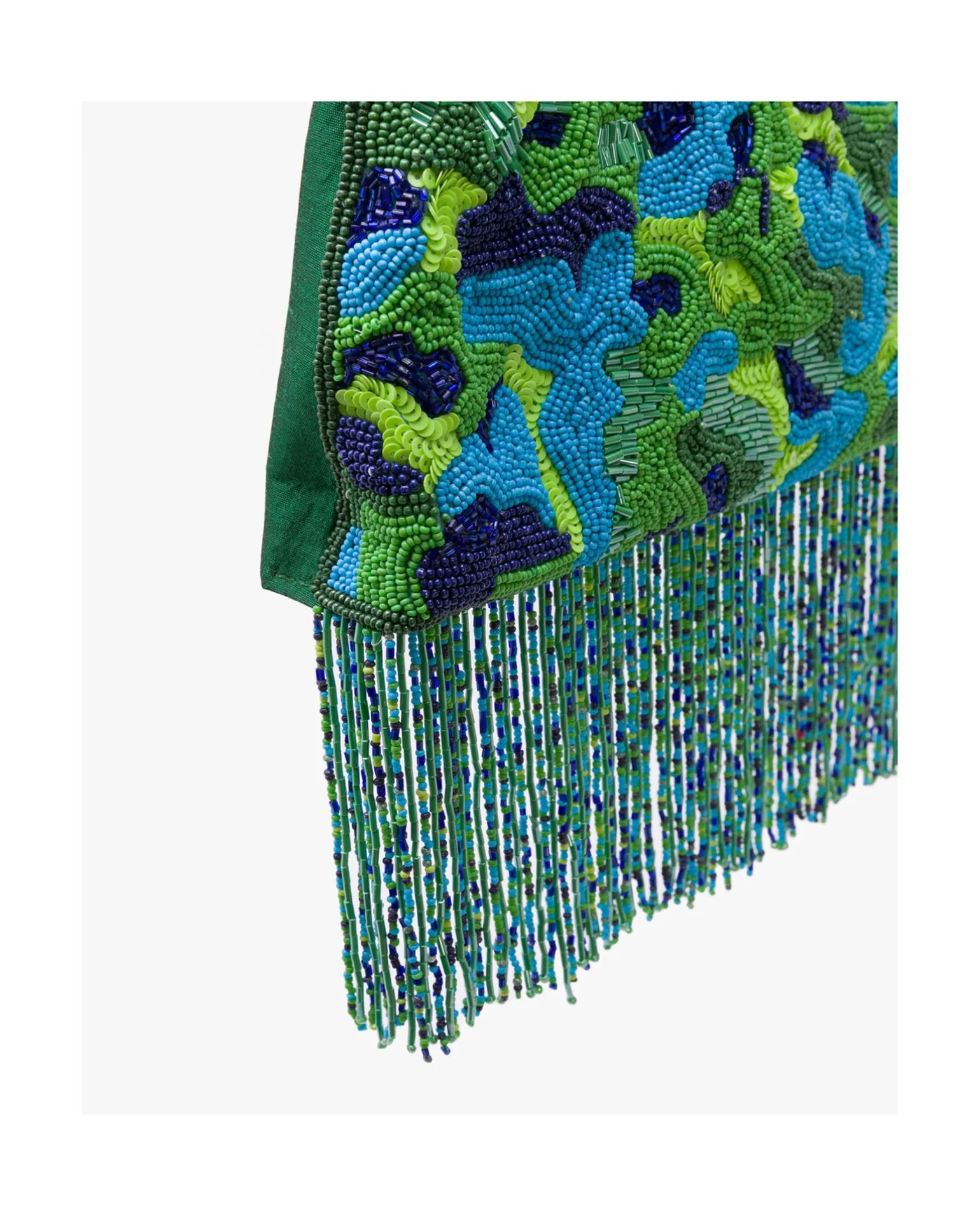 Bandolera Cuentas Leopardo Verde