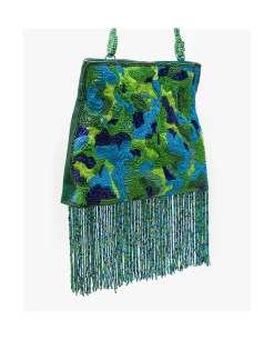 Bandolera Cuentas Leopardo Verde