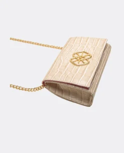 Bandolera Mini Logo Cuple Napa Coco Beig