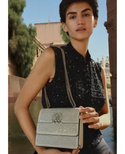 Bandolera Strass Cristales Plata