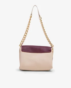 Bolso Bicolor Napa Bugui Burdeos