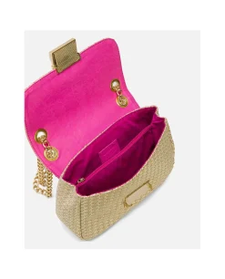 Bolso Caja Pequeno Trenzado Oro