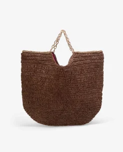 Bolso Capazo Rafia Marron