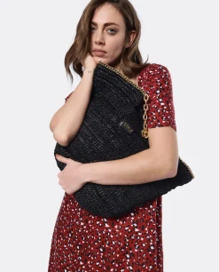 Bolso Capazo Rafia Negro
