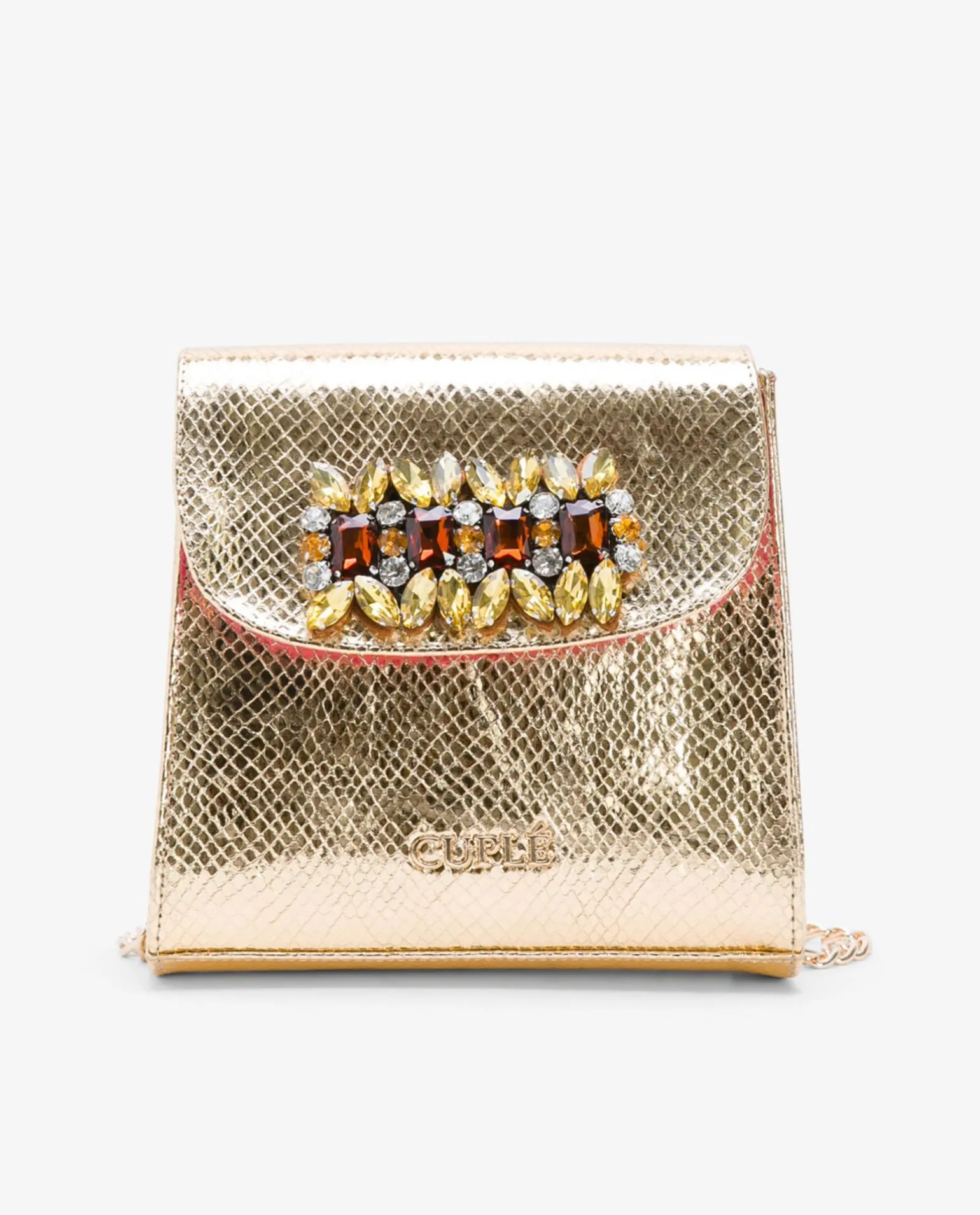 Bolso Cruzar Serpiente Oro