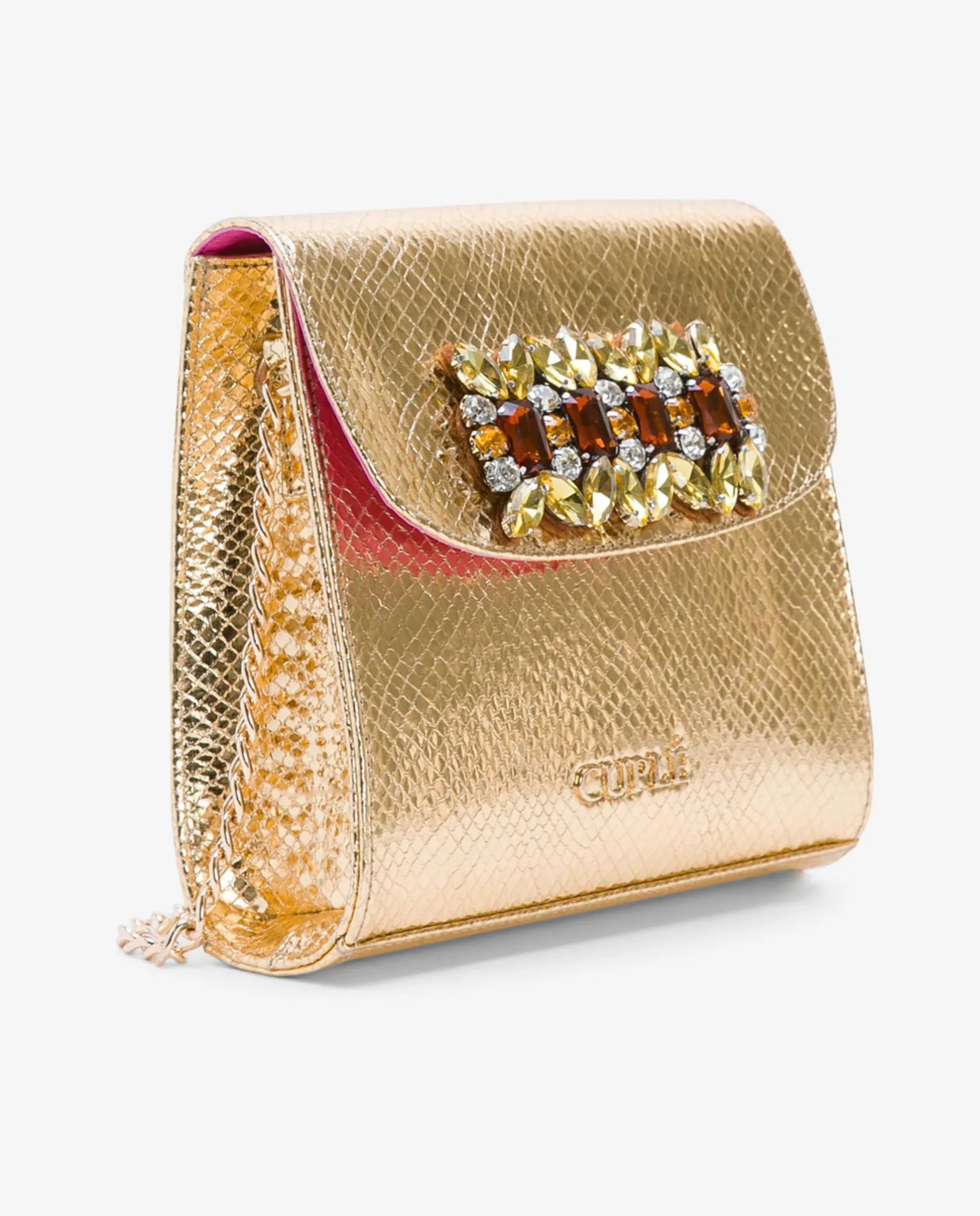 Bolso Cruzar Serpiente Oro