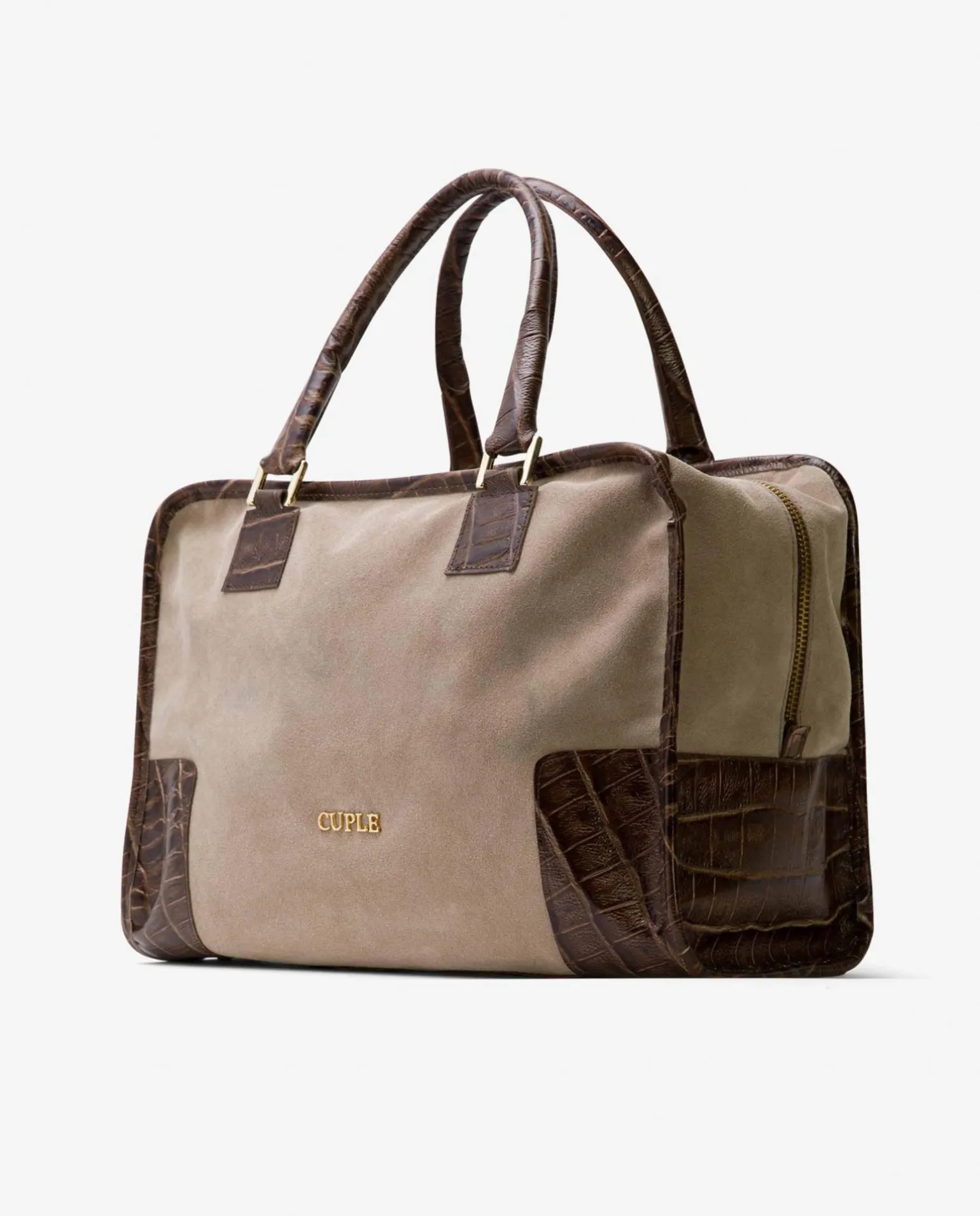 Bolso Rectangular Serraje Gris