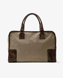 Bolso Rectangular Serraje Gris