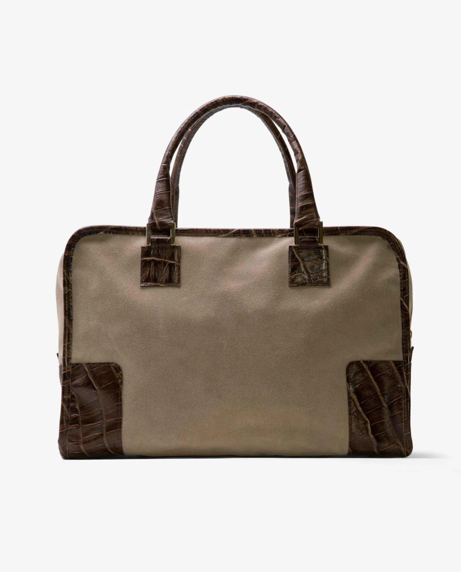 Bolso Rectangular Serraje Gris