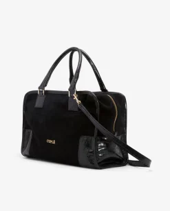 Bolso Rectangular Serraje Negro