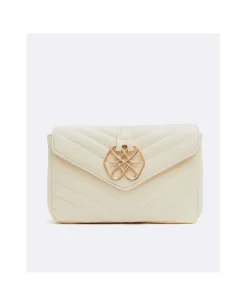 Bolso Satchel Con Cadena Piek Tecnopiel Blanco