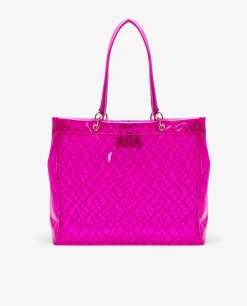 Bolso Tote Vinilo Fucsia