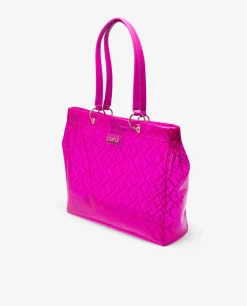 Bolso Tote Vinilo Fucsia