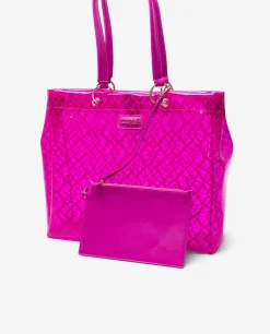 Bolso Tote Vinilo Fucsia