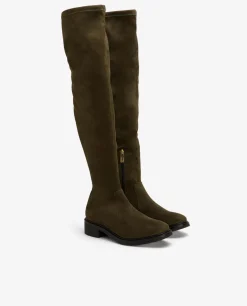 Bota Alta Ultrasuede Strech Verde