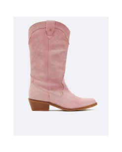 Bota Cowboy Tacón Bajo Serraje Antique