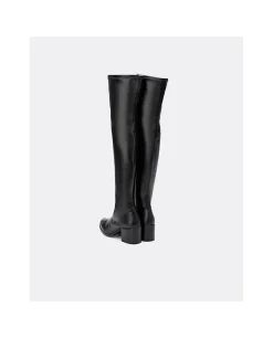 Bota Mosquetera Strech Napa Licra Negro