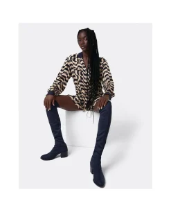 Bota Mosquetera Strech Ultrasuede Strech Marino