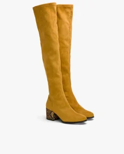 Bota Mosquetera Strech Ultrasuede Strech Amarillo