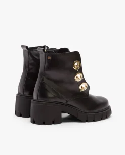 Botin Cadenas Napa Negro