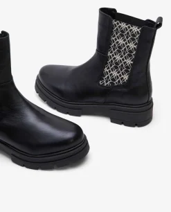 Botin Elastico Napa Negro