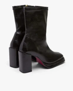 Botin Plataforma Tecnopiel Negro