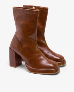 Botin Plataforma Tecnopiel Marron