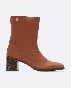 Botin Punta Cuadrada Napa Marron