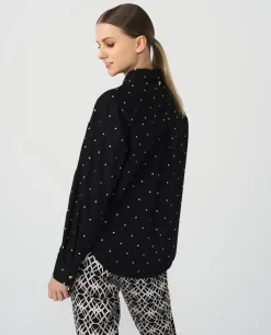Camisa Brillantes Algodon Negro