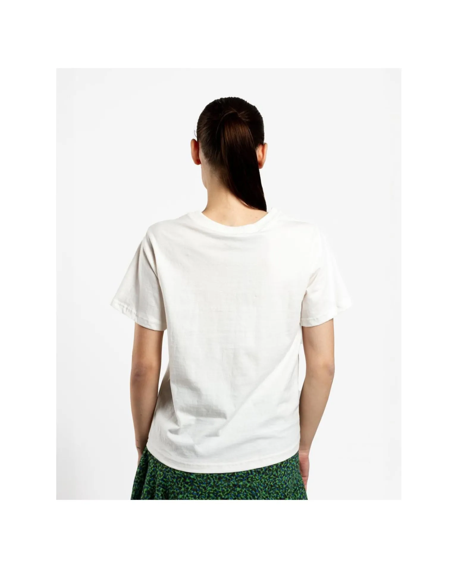 Camiseta Leopardo Algodon Blanco