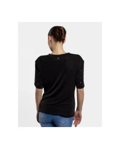 Camiseta Strass Punto Negro