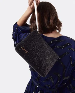 Cartera Glitter Negro