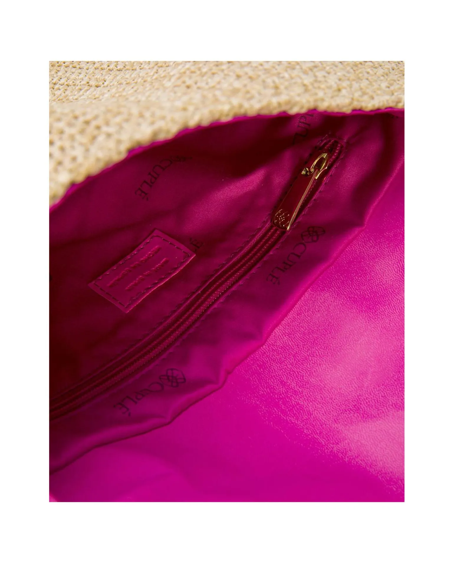 Cartera Mano Rafia Beig