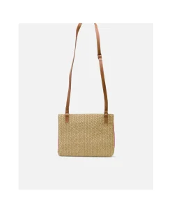 Cartera Mano Rafia Beig