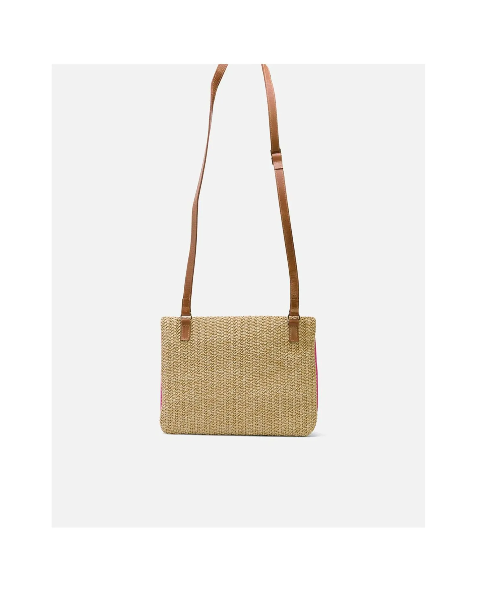 Cartera Mano Rafia Beig