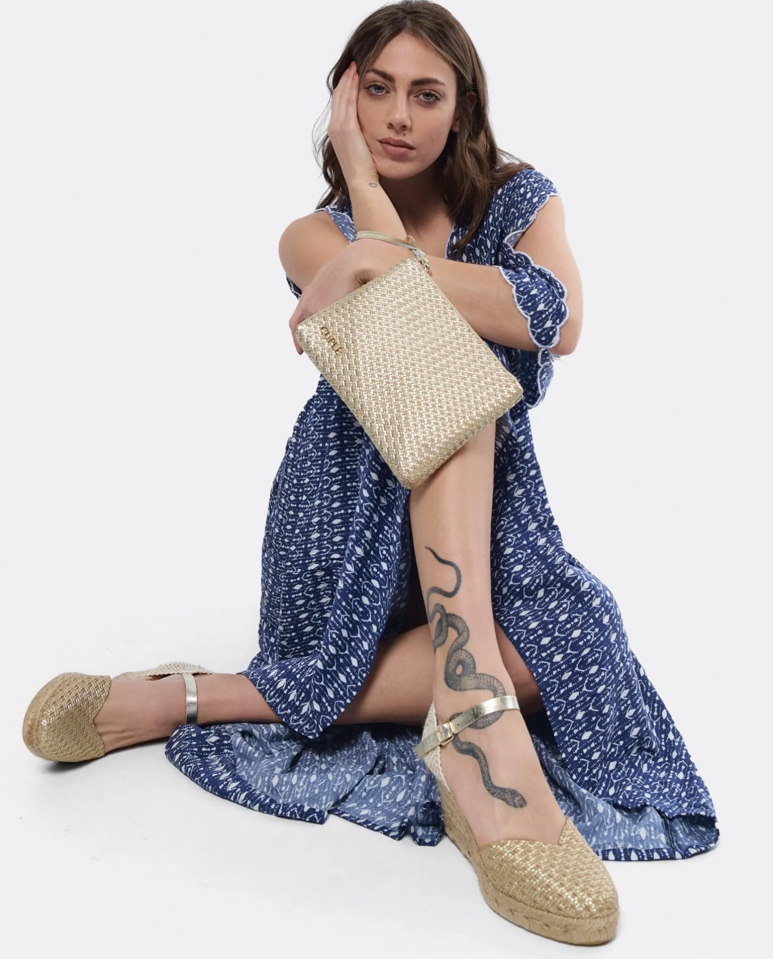 Cartera Trenzado Oro