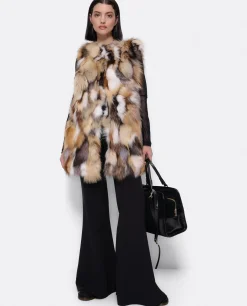 Chaleco Multi Pelo Natural Marron