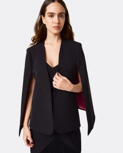 Chaqueta Capa Crep Negro