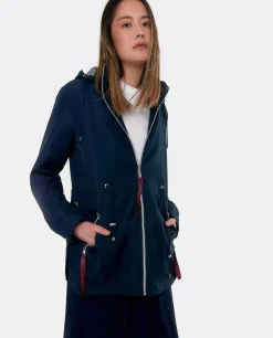 Chaqueta Corta Con Capucha Tecnico Marino