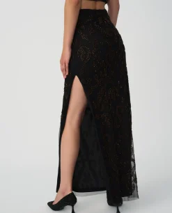 Conjunto Top Falda Gasa Negro