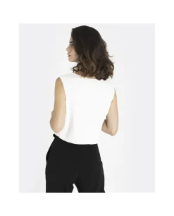Cropt Top Neopreno Blanco