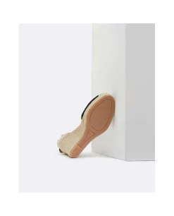 Cuna Yute Con Cintas Serraje Negro