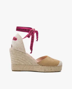 Cuna Yute Con Cintas Serraje Beig