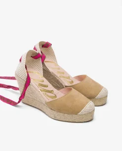 Cuna Yute Con Cintas Serraje Beig