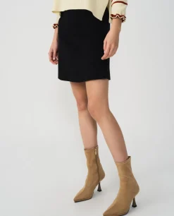 Falda Mini Volante Punto Negro